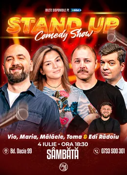 Stand-up Comedy cu Vio, Maria Popovici, Mălăele, Toma - Edi Rădoiu la Club 99