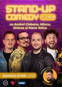 The Fool Terasa: Stand-up comedy cu Andrei Ciobanu, Mincu, Drăcea și Mane Voicu