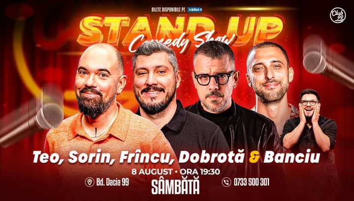 Stand-up Comedy cu Teo, Sorin Pârcălab, Frîncu, Dobrotă - Banciu la Club 99