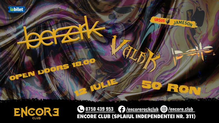 Berzerk + Valak + Pale @Encore Club