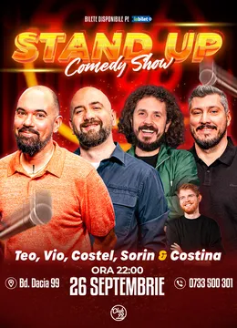Stand-up Comedy cu Teo, Vio, Costel, Sorin Pârcălab - Tudor Costina la Club 99