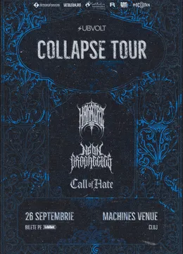 Cluj-Napoca: Collapse Tour — Hakairi, Neon Prophecies și Call of Hate