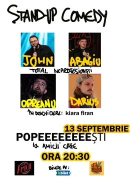 Popești Leordeni: Stand-Up Comedy cu John, Adelina Toma, Teodor Abagiu și Darius Grigorie | Total Neprofesioniști