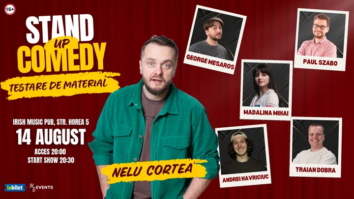Cluj-Napoca: Stand-Up Comedy - Testare de material cu Cortea, George, Mădălina, Szabo, Havriciuc și Traian