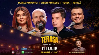 Stand-up cu Cristi Popesco, Toma, Maria Popovici și Mirică pe Terasa ComicsClub!