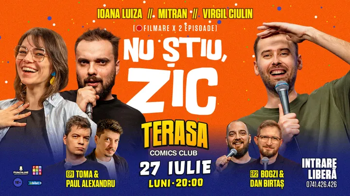 Filmare Nu știu, zic! 2 episoade pe Terasa ComicsClub!