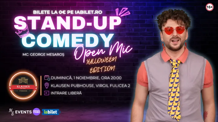 CLUJ: Stand-up Comedy Open-Mic cu George Mesaroș - Halloween Edition