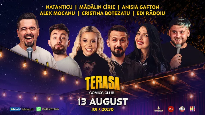 Stand-up cu Natanticu, Anisia, Cîrje, Mocanu, Edi Rădoiu și Cristina pe Terasa ComicsClub!