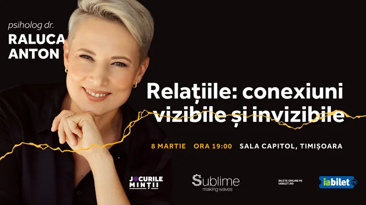 Timisoara: Conferinta Raluca Anton - Relațiile: conexiuni vizibile și invizibile