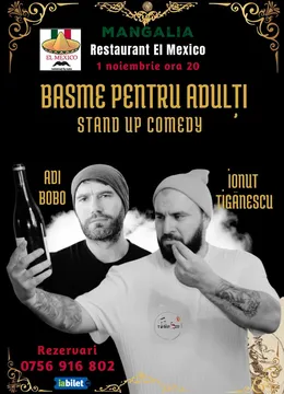 Mangalia: Stand up Comedy cu Tiganescu si Adi Bobo ,,Basme pentru Adulti"
