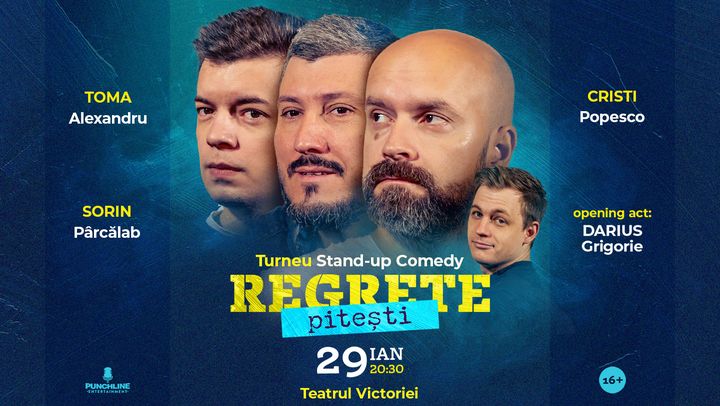 Pitești | Stand-up Comedy cu Toma, Cristi & Sorin Pârcălab