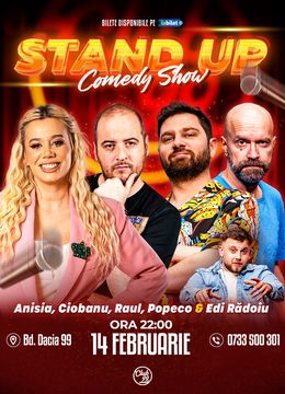 Stand-up Comedy cu Anisia, Andrei Ciobanu, Raul Gheba, Cristi Popesco - Edi Rădoiu la Club 99