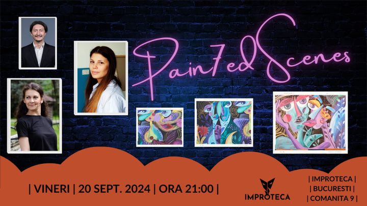 Pain7ed Scenes - spectacol de comedie improvizata si pictura