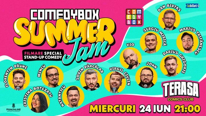 Filmare Stand-up Comedy SummerJam pe Terasa ComicsClub! - Show 1