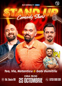 Stand-up Comedy cu Teo, Vio, Natanticu - Gabi Dumitriu la Club 99