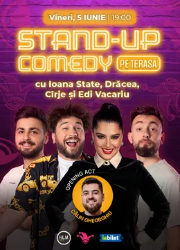 The Fool Terasa: Stand-up comedy cu Ioana State, Drăcea, Cîrje și Edi Vacariu