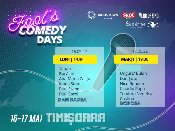 2 Days Access Fool’s Comedy Days @ Timisoara