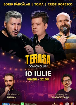 Stand-up cu Cristi Popesco, Toma, Sorin și Mitran pe Terasa ComicsClub!