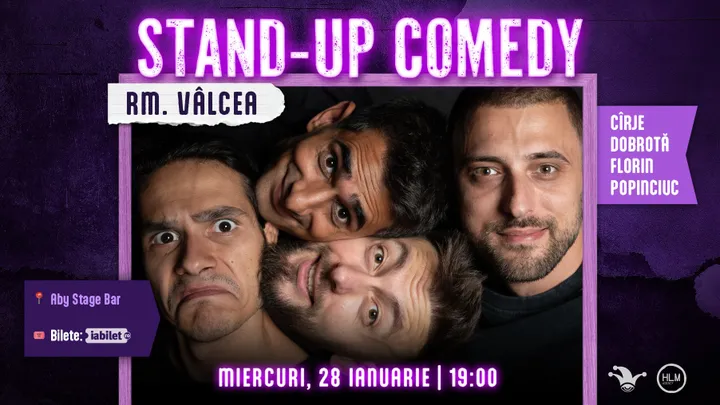 Râmnicu Vâlcea: Stand-up comedy cu Cîrje, Florin, Dobrotă și Popinciuc - ORA 19:00