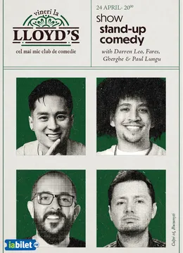 Lloyd's: English Stand-up comedy with Darren Leo, Fares, Gabriel Gherghe & Paul Lungu