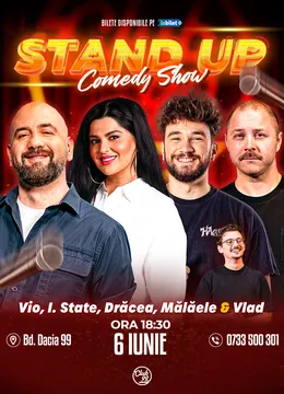 Stand-up Comedy cu Vio, Ioana State, Drăcea, Mălăele - Vlad Olteanu la Club 99