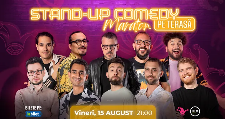 The Fool: Stand-up Comedy Maraton pe terasă cu: Mincu, Frîncu, Gherghe, Drăcea, Cîrje, Dobrotă, Popinciuc, Florin Gheorghe, Paul Szabo și Tudor Costina
