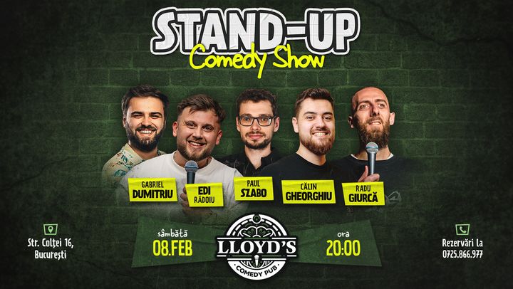 Stand-up Comedy cu Paul Szabo, Gabriel Dumitriu, Edi Rădoiu, Călin Gheorghiu & Radu Giurcă