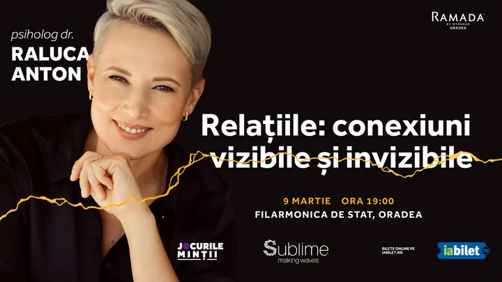 Oradea: Conferinta Raluca Anton - Relațiile: conexiuni vizibile și invizibile