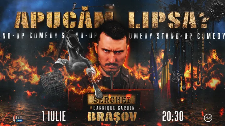 Brasov: Stand-Up Comedy politic cu Serghei - „Apucăm lipsa?