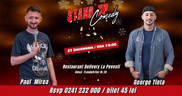 Murfatlar: Stand-up Comedy 2.0 A.I. Umor cu George Țintă și Paul Mirea @ Restaurant La Povești