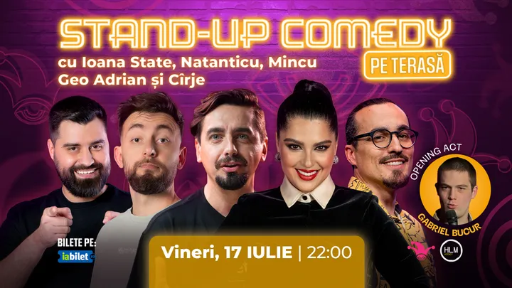 The Fool Terasa: Stand-up comedy cu Ioana State, Cîrje, Mincu, Natanticu și Geo Adrian