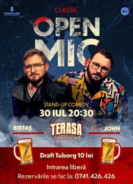 Stand-up Comedy OpenMic pe Terasa ComicsClub!