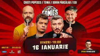 Stand-up cu Cristi Popesco, Toma, Sorin Pârcălab și Edi Rădoiu la ComicsClub!