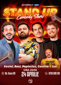 Stand-up Comedy cu Costel, Raul Gheba, Popinciuc, Costina - Leo la Club 99