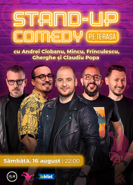 The Fool: Stand-up Comedy pe terasă cu Ciobanu, Mincu, Frînculescu, Gherghe și Claudiu Popa