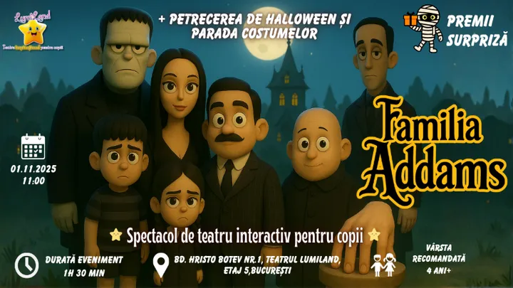 Familia Addams + Petrecere de Halloween