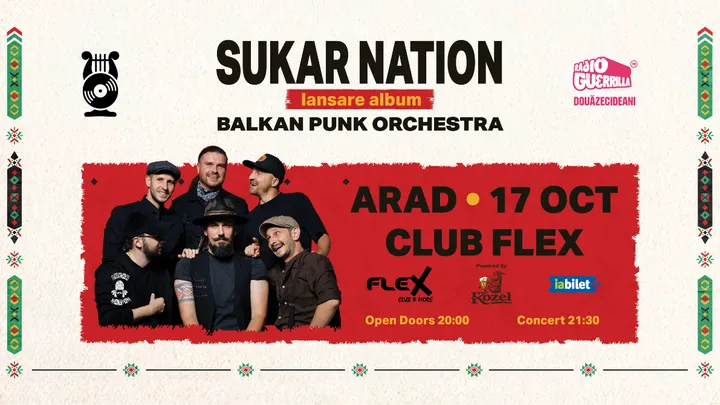 Arad: Sukar Nation - Lansare album Balkan Punk Orchestra