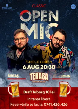 Stand-up Comedy OpenMic pe Terasa ComicsClub!