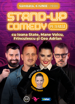 The Fool Terasa: Stand-up comedy cu Ioana State, Mane Voicu, Frînculescu și Geo Adrian