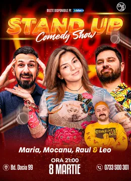Stand-up Comedy cu Maria Popovici, Mocanu, Raul Gheba - Leo