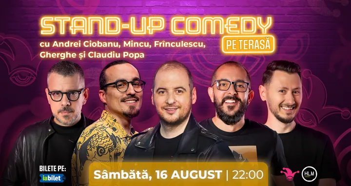 The Fool: Stand-up Comedy pe terasă cu Ciobanu, Mincu, Frînculescu, Gherghe și Claudiu Popa