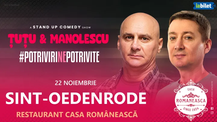 Sint-Oedenrode: Stand-up Comedy - Dan Tutu si Cristi Manolescu