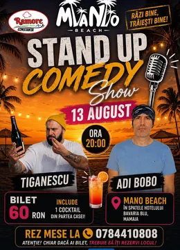 Mamaia: Stand-up comedy cu Tiganescu si Adi Bobo | Moldova in calduri