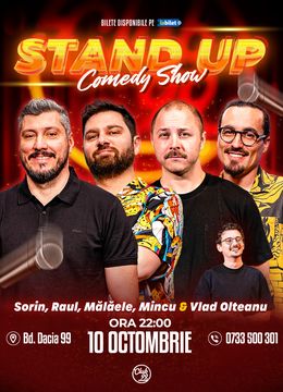 Stand-up Comedy cu Sorin Pârcălab, Raul Gheba, Mălăele, Mincu - Vlad Olteanu la Club 99