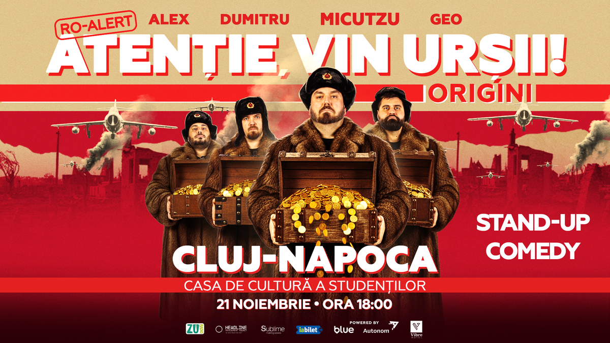 Stand-up Comedy cu Micutzu, Geo Adrian si George Dumitru - “Atentie, vin ursii!”