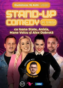The Fool Terasa: Stand-up comedy cu Ioana State, Mane Voicu, Anisia și Alex Dobrotă