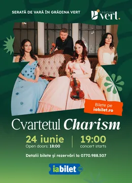 Iași: Serată de vară în Grădina Vert - Concert Cvartetul Charism
