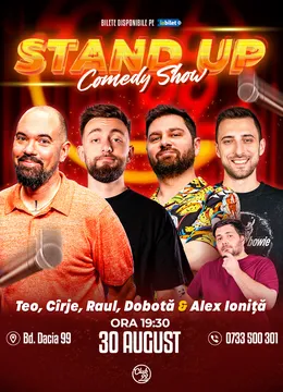Stand-up Comedy cu Teo, Cîrje, Raul Gheba, Dobrotă - Alex Ioniță la Club 99