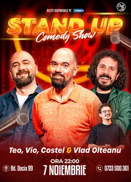 Stand-up Comedy cu Teo, Vio, Costel - Vlad Olteanu la Club 99