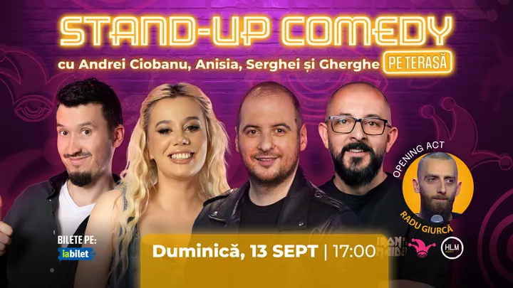 The Fool Terasa: Stand-up comedy cu Gherghe, Anisia, Serghei și Andrei Ciobanu